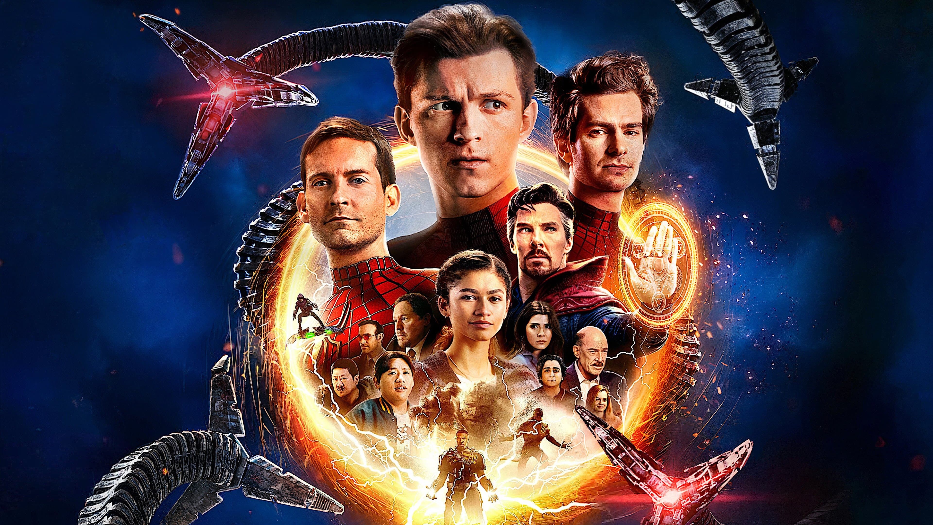 Tom Holland and Zendaya in Spider-Man: No Way Home — cinematic landscape still