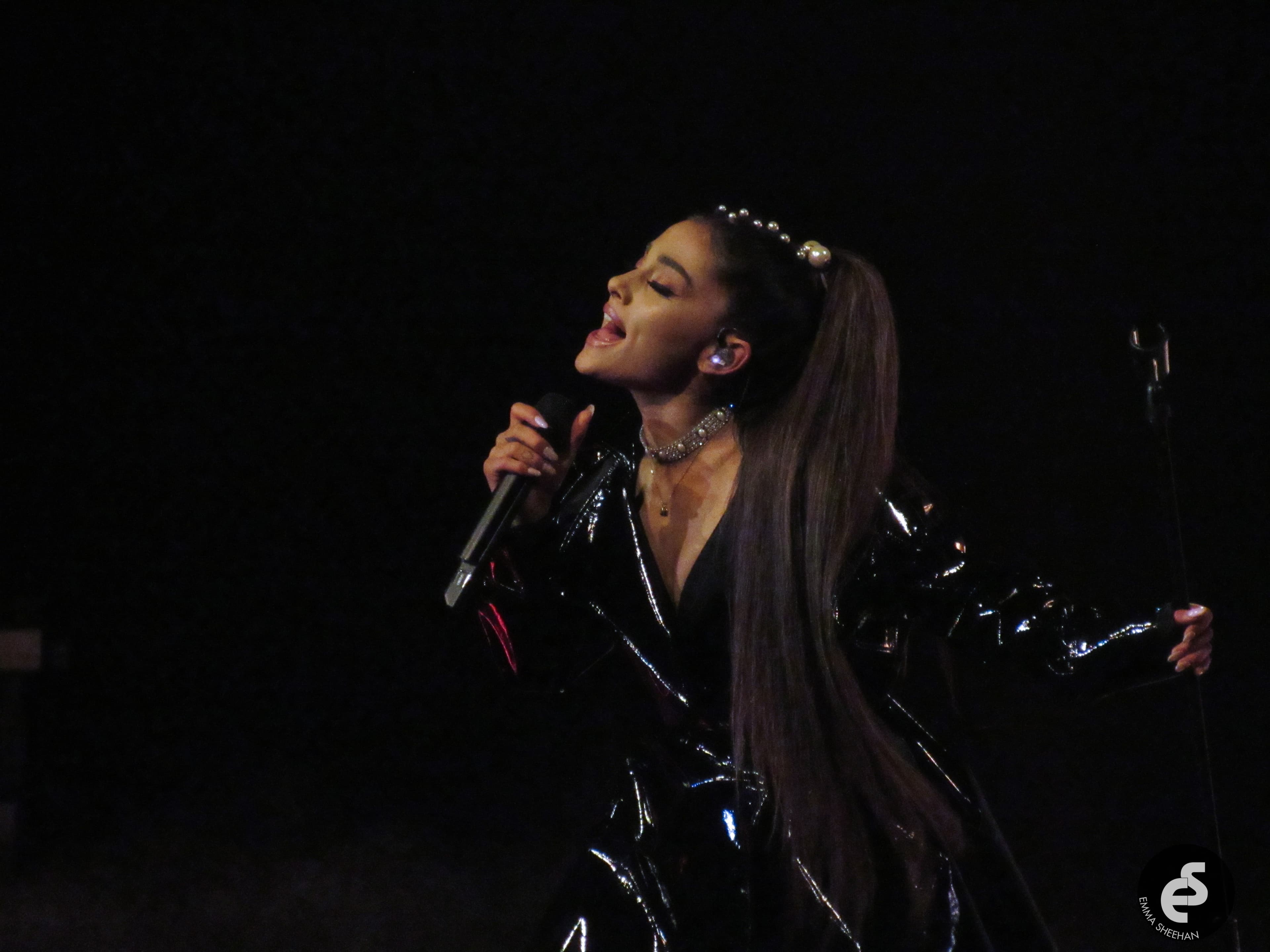 Ariana Grande, photographed live in performance