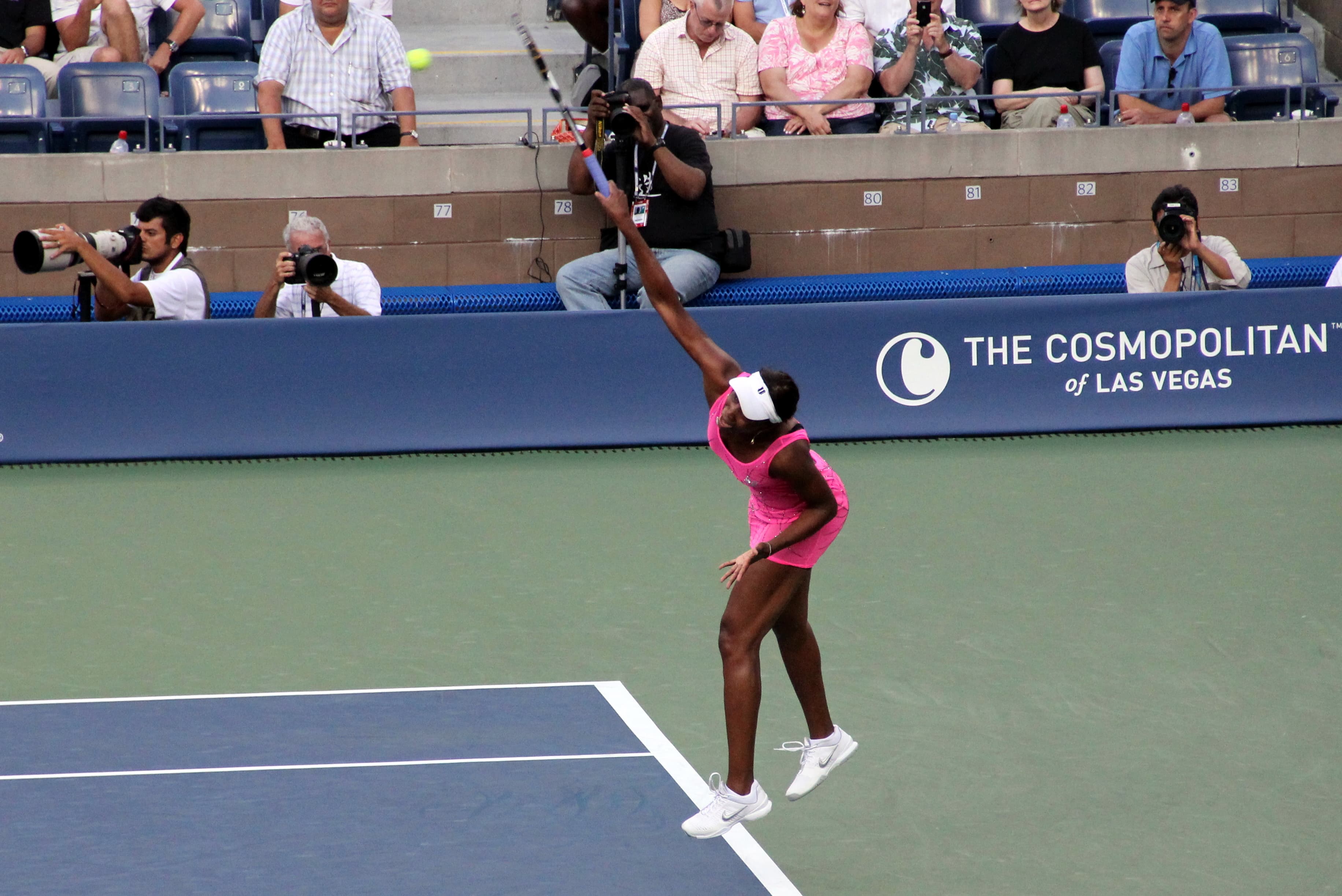 Venus Williams in action during the 2010 US Open