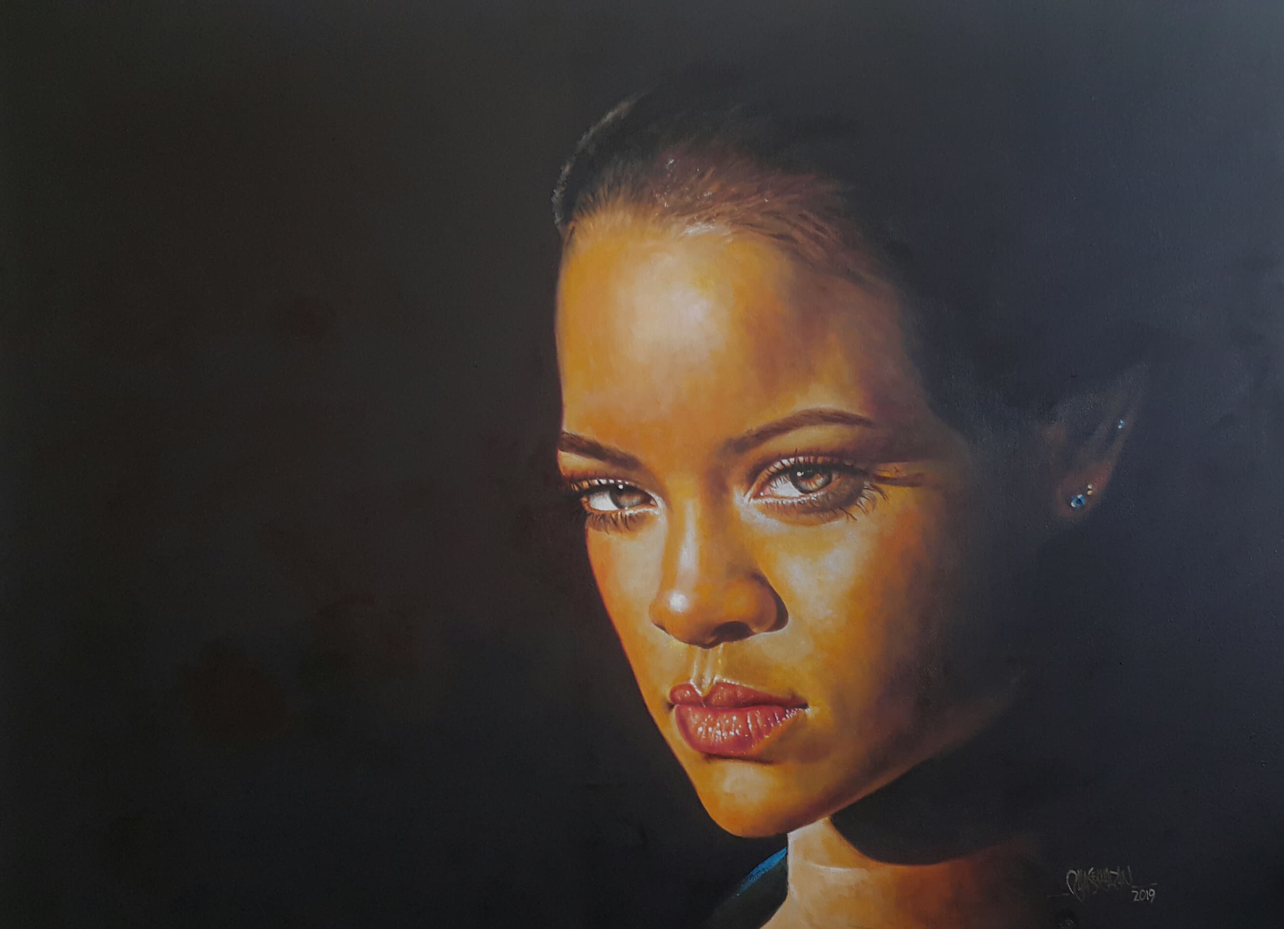 Rihanna at a public event in 2019.