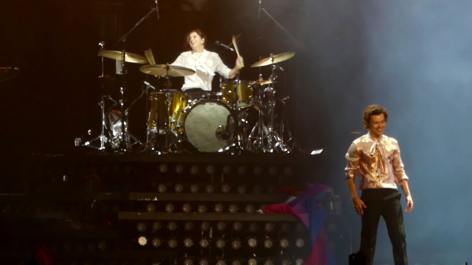 Harry Styles performing on stage in St. Paul in 2018.